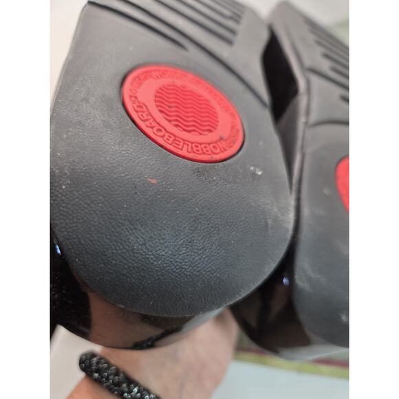 FitFlop Pietra II Black Leather Jeweled Slide Sandals Size Womens US 7 Medium - Picture 11 of 11